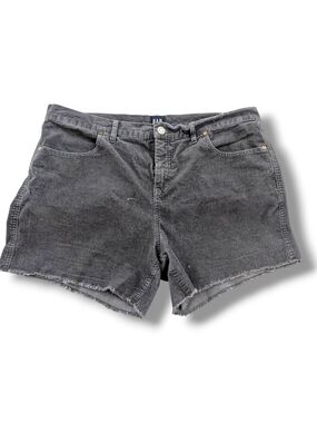 GAP Gray Corduroy Cutoff Shorts, Vintage Style, Size 16
